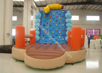 Inflatable Climbing Wall And Slide 5 X 3.8 X 4.5m , Big Blow Up Rock Climbing Wall