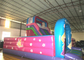 Disney princess pink inflatable wide slide dengan area loncatan tiup rumah bouncing slide besar yang kering