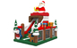 Christmas Santa Tree Commercial Inflatable Water Slides Dry Type Bahan Terpal PVC 0.55mm