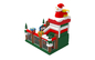 Christmas Santa Tree Commercial Inflatable Water Slides Dry Type Bahan Terpal PVC 0.55mm