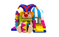 Indah Circus Clown Kids Inflatable Bounce House Dengan Slide / Blow Up Jumpers