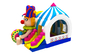 Indah Circus Clown Kids Inflatable Bounce House Dengan Slide / Blow Up Jumpers
