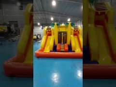 PVC 4x4x3m Combos Inflatable Little Bounce House Kids Bouncy Castle Dengan Slide