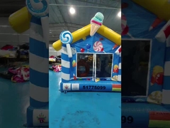 Permen bertema PVC 3x3m Anak-anak Rumah Bounce Indoor Jump House Bounce