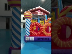 Ceker bertema 9x3.3m Inflatable rintangan kursus tahan api Inflatable Bouncy Castle
