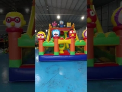 Tarpaulin Slide Air Inflatable Kartun Anak-anak Tematik Water Jumping Castle