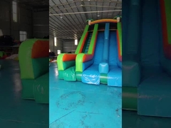 Percetakan Sutra Commercial Inflatable Dry Slide Outdoor Jumping Bouncer Slide