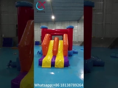 Komersial Kualitas Tinggi Inflatable Jumping Castle Dengan Dry Slide Inflatable Bounce House Dengan Slide C