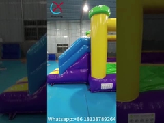 Outdoor Inflatable Bouncy Castle untuk dijual Inflatable Bounce House Dengan Slide Combo Inflatable Jumping