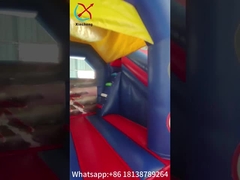 Outdoor Bounce House Inflatable Bouncer Combo Dengan Slide Hero Spiderman Tema Kartun