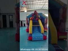 Fireproof 0.55mm Inflatable Jumping Castle Bouncer Combo Dengan Slide Spiderman