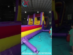 Pvc Tarpaulin Inflatable rintangan kursus outdoor halaman belakang Fun Run olahraga untuk balita