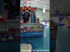 Percetakan Digital tahan api Commercial Inflatable Slide Open Wheel Race Car Inflatable Slide Porter