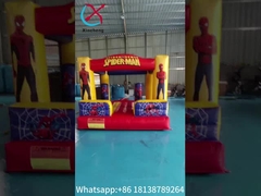 Rumah Bouncing Inflatable Spiderman Hero Cartoon Inflatable Trampoline Jumping House Kastil Untuk Anak-anak