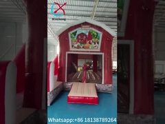 Komersial PVC Tarpaulin Fireproof Baffle Inflatable Bounce House With Slide Inflatable Combo Castle