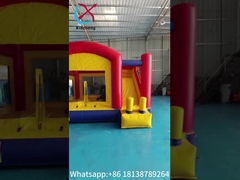 Rumah Tertiup Tertiup Dengan Slide Garing Lucu Kastil Tertiup Tertiup Trampolin Untuk Anak-anak