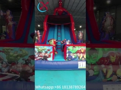 Air Terjun Air Terjun Kering Spiderman Karikatur Air Terjun Double Slides Castle Untuk Anak-anak Dan Dewasa