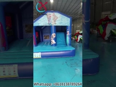 Hot Sale Commercial Inflatable Bounce House Dengan Slide The Frozen Princess Kombo Karikatur Inflatable
