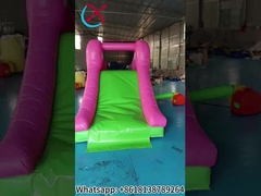 Digital Printing Inflatable Dry Slide Small Inflatable Slide Pink Elephant Untuk Outdoor Indoor