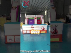 Komersial 0.55 Pvc Digital Printing Inflatable Dry Slide Mickey Mouse Kartun Kastil Inflatable
