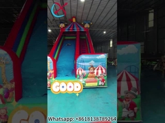 Percetakan Digital Komersial Slide Besar Inflatable Clown Circus Printing Slide Inflatable Castle