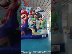 Komersial Fireproof Combo Inflatable SpongeBob SquarePants Bounce House Dengan Slide Inflatable