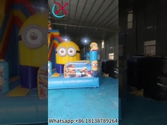 Rumah Bouncy Inflatable Dengan Minions Slide Combo Inflatable