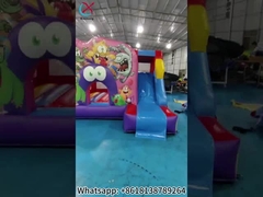Bug bouncy rumah dengan slide inflatable benteng inflatable