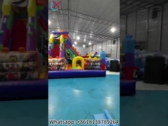 Bangun LEGO Bouncy Castle Dengan Slide Combo Digital Printing