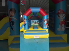 Patrol Paw Inflatable Jumping Bouncy Castle Dengan Slide Combo Untuk Anak-anak