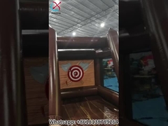 Komersial Interaktif Inflatable Axe Sport Game Inflatable Shot Game