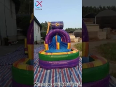 Giant Inflatable Slide Inflatable Double Water Slides Kastil Long Lane