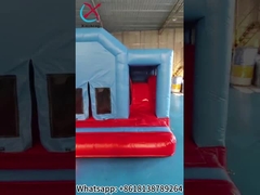 Produsen Custom Color Splicing Inflatable Elastic House Trampoline