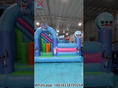 Combos Inflatable Stitch Rumah Bouncing Inflatable Dengan Slide