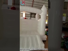 Rumah Bouncing Putih Pernikahan Inflatable Jumping Castle Untuk Anak-anak
