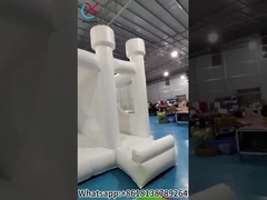 Istana Bouncing Putih Pernikahan Inflatable Dengan Slide Untuk Pesta Acara