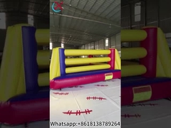 Game Interaktif Luar Ruangan Inflatable Gulat Tinju Ring Game Olahraga
