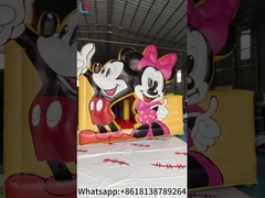 Mickey dan Minnie rumah bouncing kembung dengan slide Combo Castle
