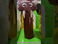 Kota Hiburan Tiup Istana Bouncer Lompat Tiup Dengan Seluncuran