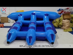 Pemasok Banana Boat Inflatable Towels Blue Flying Float Banana Water Games
