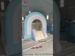 Kombinasi Perosotan Rumah Pantul Pelangi Dalam Ruangan Tiup Dengan Perosotan