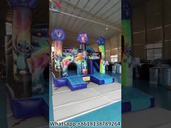 Taman Bouncy Castle Lilo & Stitch Bounce House Dengan Slide Dijual