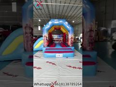 Lihat Kastil Tiup Pemadam Kebakaran Bouncy Castle Dengan Slide Bouncy Castle Untuk Dijual Demo