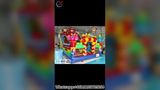 Combo Slide Kartun Bounce House Custom untuk Bisnis Rental