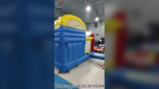 Rumah Bouncing Slide Ganda yang Menyenangkan Pesta Anak-Anak
