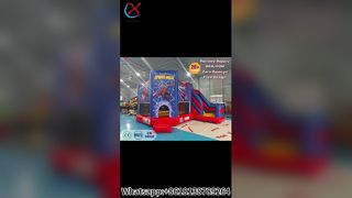 Pesta Menyenangkan Slide Rumah Bouncing SpiderMan!