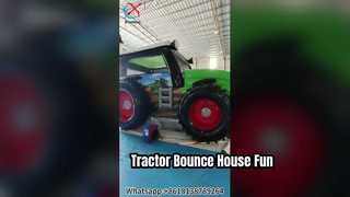 Anak-anak Pesta Pertanian Menyenangkan Rumah Bouncing Traktor