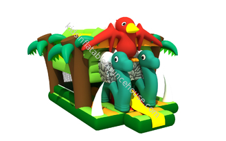 Bird Combo Forest Snake Bertema Kids Inflatable Bounce House / Colorful Inflatable Dino Jumping House
