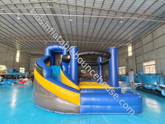 Fireproof Commercial Inflatable Bouncer Moonwalk Cartoon Theme Dengan Rotary Slide Combo