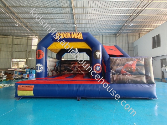 Outdoor Bounce House Inflatable Bouncer Combo Dengan Slide Hero Spiderman Tema Kartun